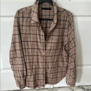 Plaid Button-Up Shirt